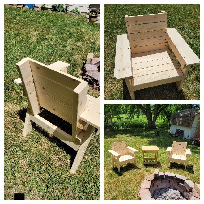 Outdoor Furniture: Dual Seat Bench with table example 2